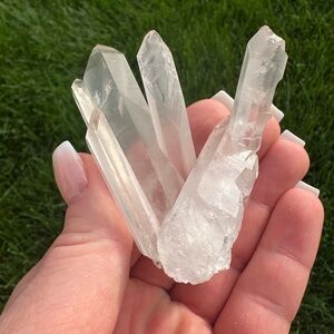 Clear Quartz Crystal Cluster - Natural Transparent Points from Madagascar